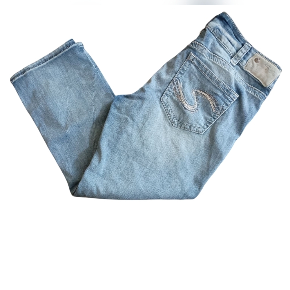 Silver Jeans Light Blue Cropped Ankle Jeans